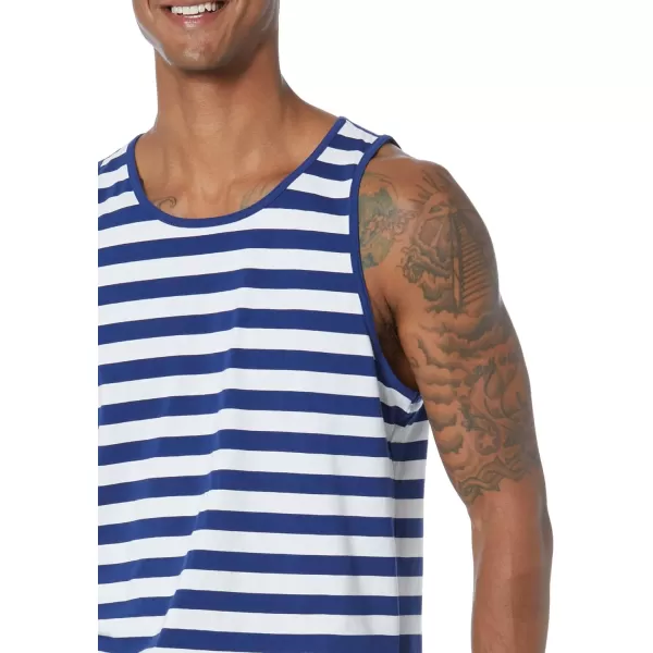 Amazon Essentials Mens RegularFit Tank TopBlueWhite