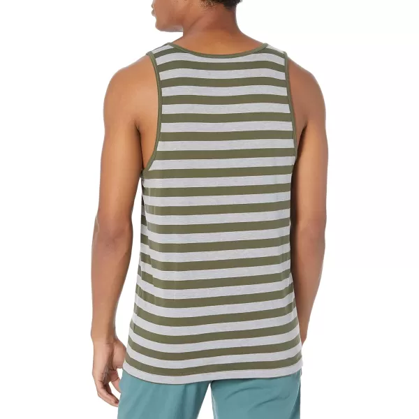 Amazon Essentials Mens RegularFit Tank TopDark GreenLight Grey Heather