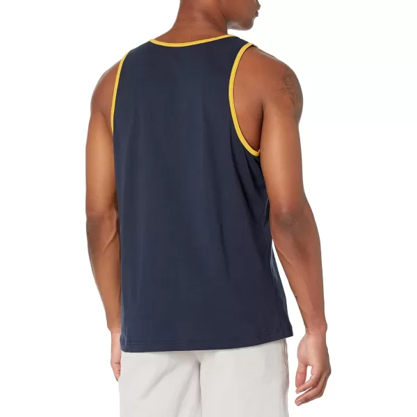 Amazon Essentials Mens RegularFit Tank TopNavy Yellow