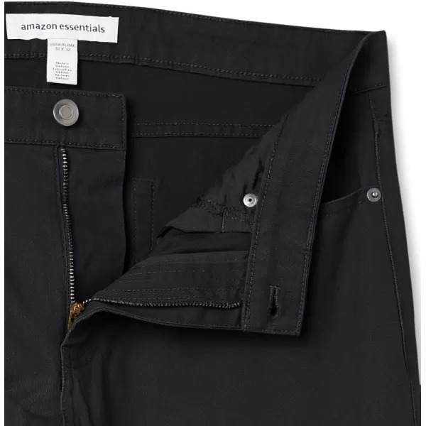 Amazon Essentials Mens RelaxedFit 5Pocket Stretch Twill PantBlack