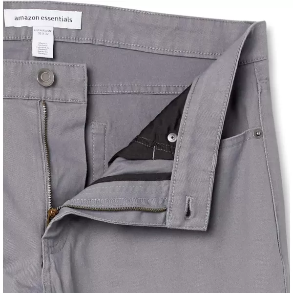 Amazon Essentials Mens RelaxedFit 5Pocket Stretch Twill PantDark Grey