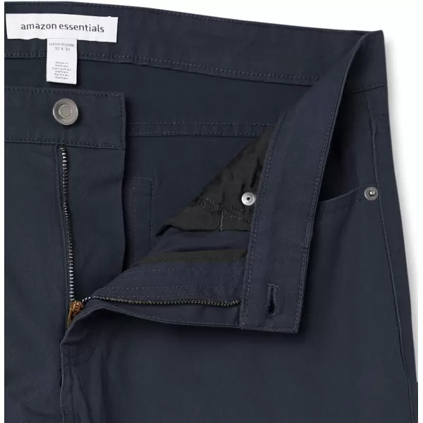 Amazon Essentials Mens RelaxedFit 5Pocket Stretch Twill PantNavy