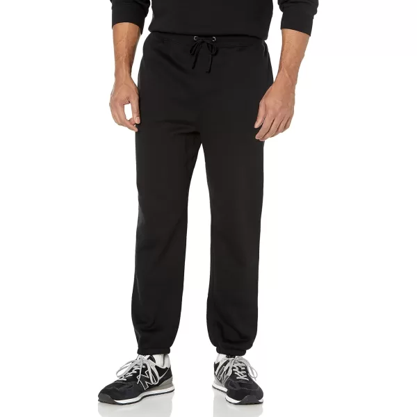 Amazon Essentials Mens RelaxedFit ClosedBottom Sweatpants Available in Big amp TallBlack