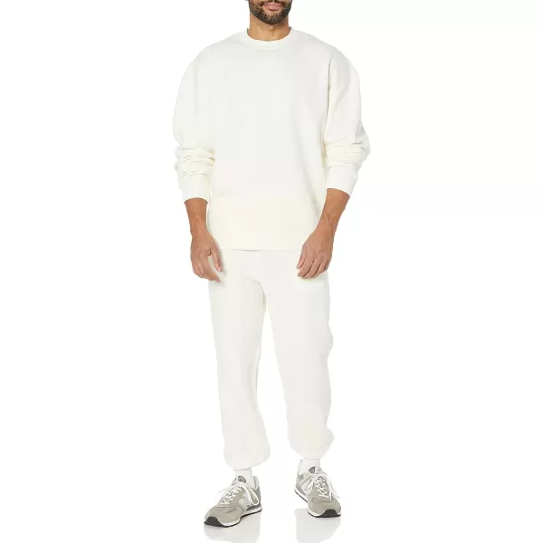 Amazon Essentials Mens RelaxedFit ClosedBottom Sweatpants Available in Big amp TallEggshell White