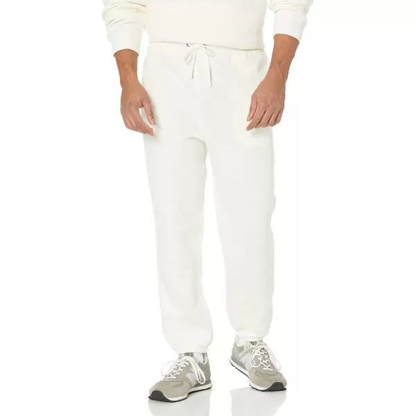Amazon Essentials Mens RelaxedFit ClosedBottom Sweatpants Available in Big amp TallEggshell White