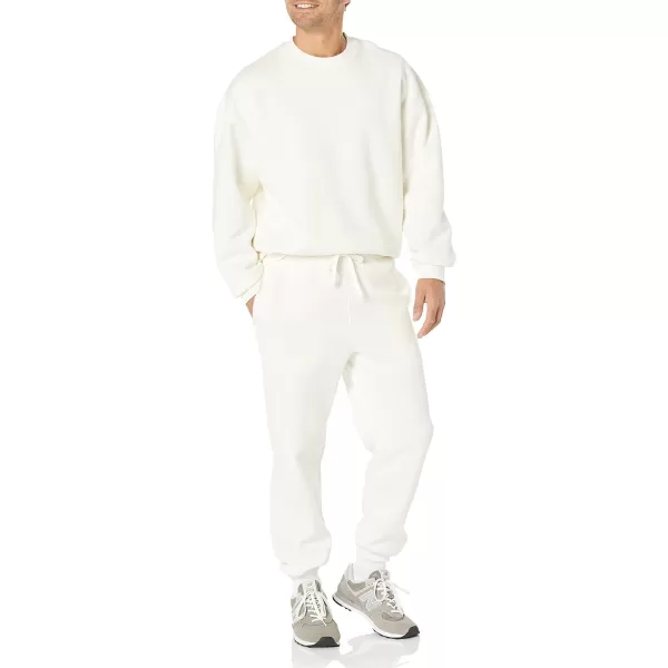 Amazon Essentials Mens RelaxedFit ClosedBottom Sweatpants Available in Big amp TallEggshell White
