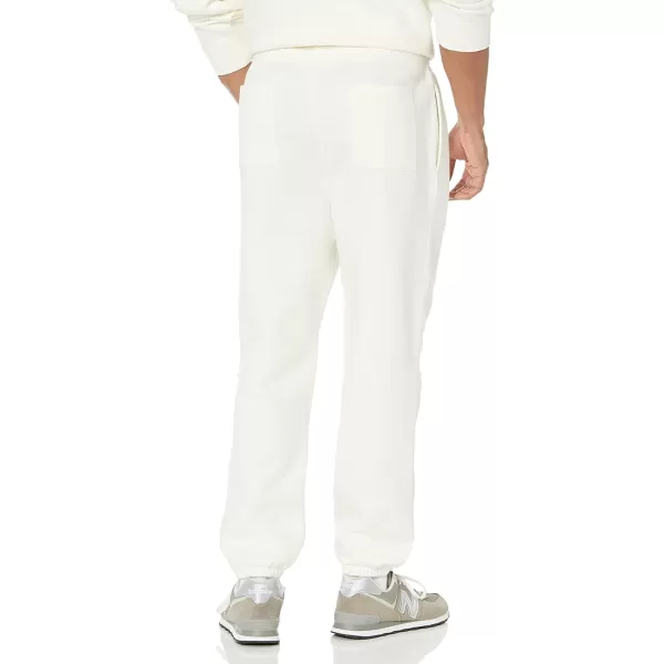 Amazon Essentials Mens RelaxedFit ClosedBottom Sweatpants Available in Big amp TallEggshell White
