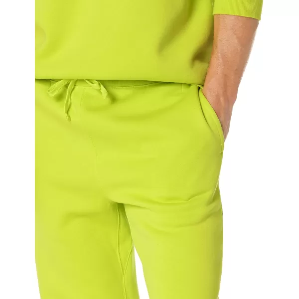 Amazon Essentials Mens RelaxedFit ClosedBottom Sweatpants Available in Big amp TallLime Green