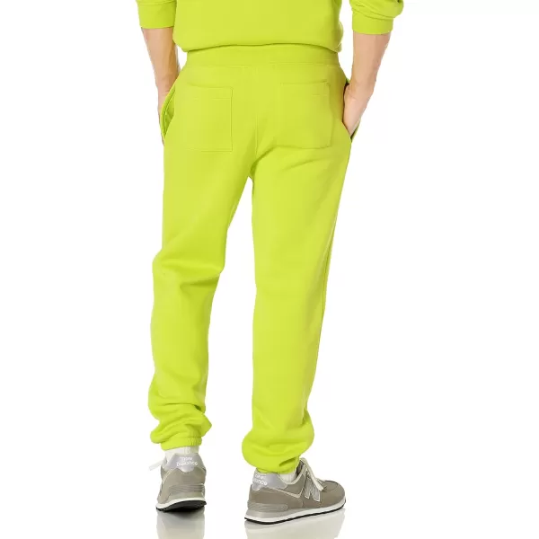 Amazon Essentials Mens RelaxedFit ClosedBottom Sweatpants Available in Big amp TallLime Green