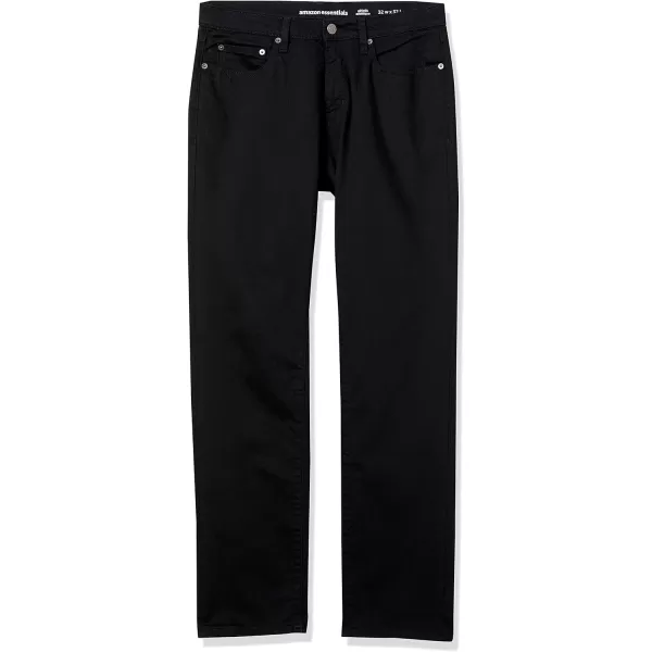 Amazon Essentials Mens RelaxedFit Stretch JeanBlack