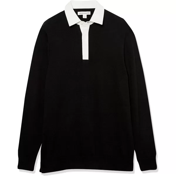 Amazon Essentials Mens Rugby SweaterBlack