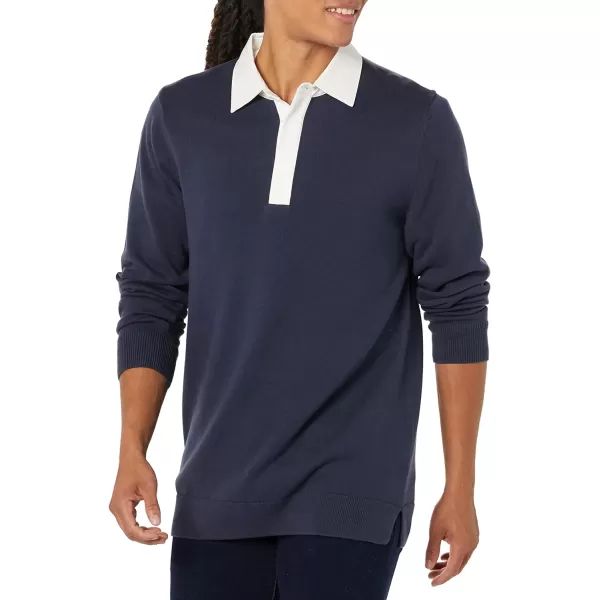 Amazon Essentials Mens Rugby SweaterDark Navy