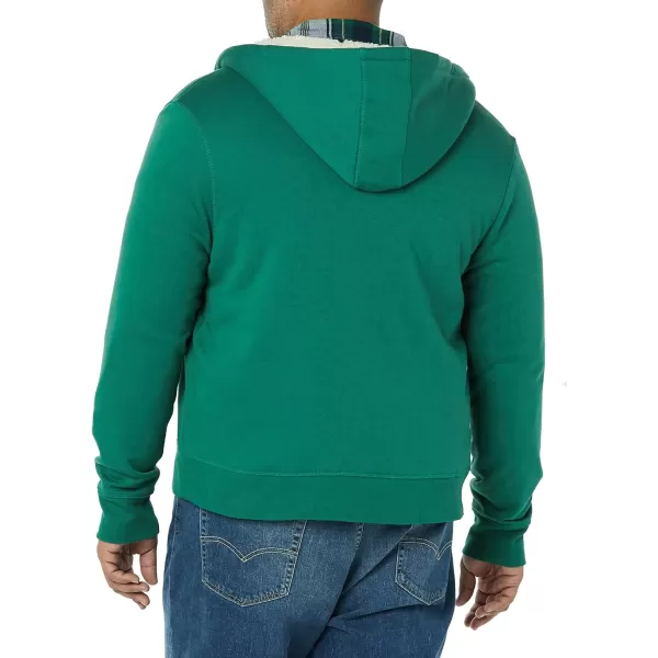 Amazon Essentials Mens SherpaLined FullZip Hooded Fleece SweatshirtGreen