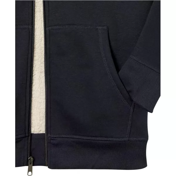 Amazon Essentials Mens SherpaLined FullZip Hooded Fleece SweatshirtNavy