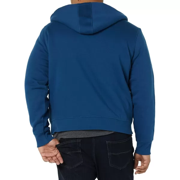 Amazon Essentials Mens SherpaLined FullZip Hooded Fleece SweatshirtTeal Blue