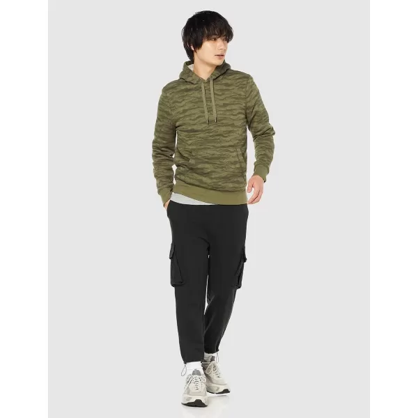 Amazon Essentials Mens SherpaLined Pullover Hoodie SweatshirtCamo