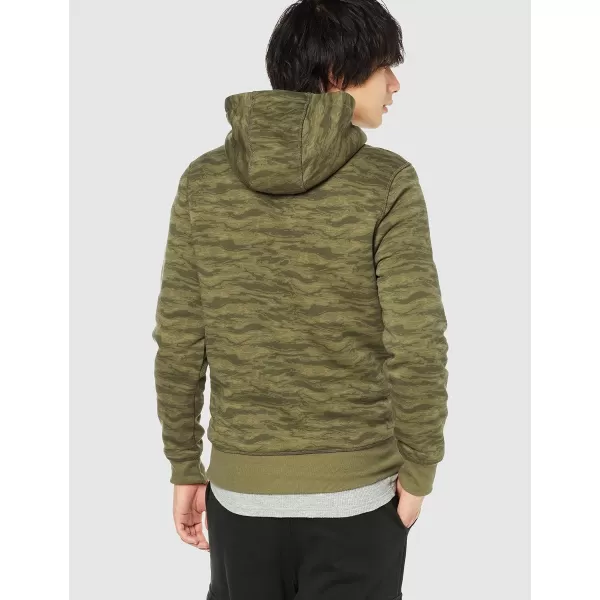 Amazon Essentials Mens SherpaLined Pullover Hoodie SweatshirtCamo