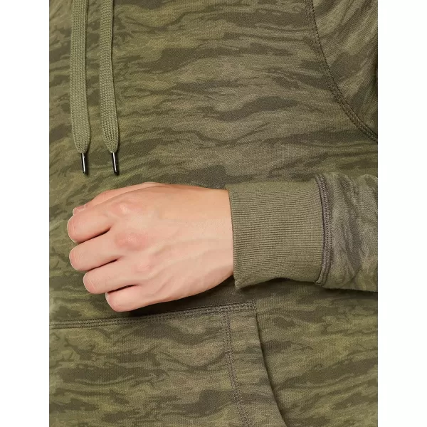 Amazon Essentials Mens SherpaLined Pullover Hoodie SweatshirtCamo