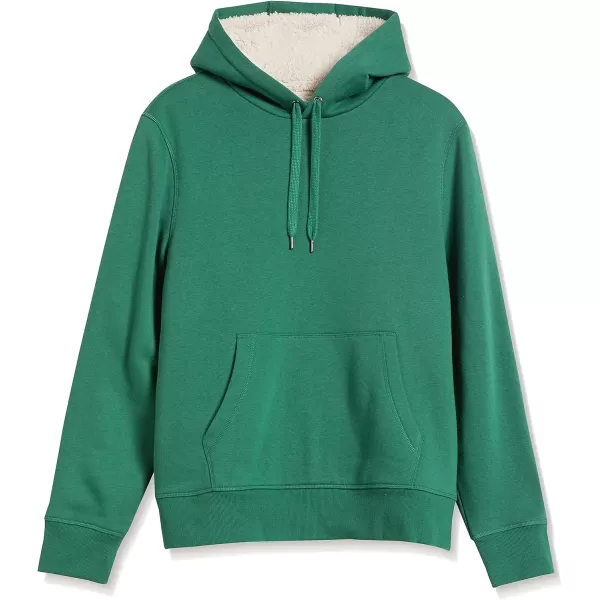 Amazon Essentials Mens SherpaLined Pullover Hoodie SweatshirtGreen