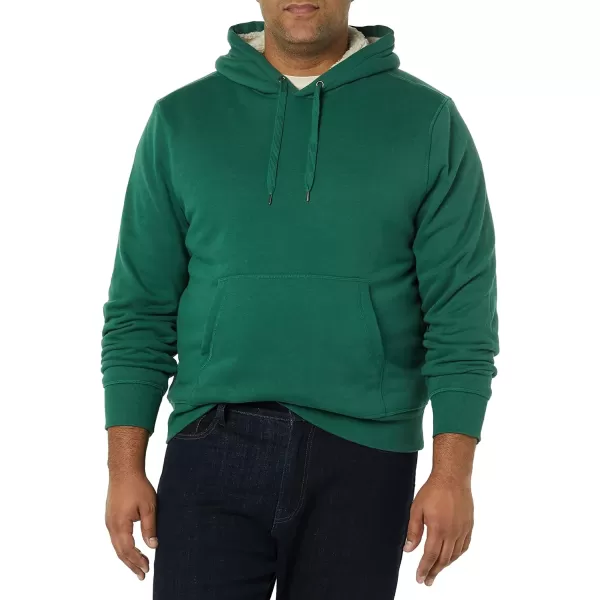 Amazon Essentials Mens SherpaLined Pullover Hoodie SweatshirtGreen