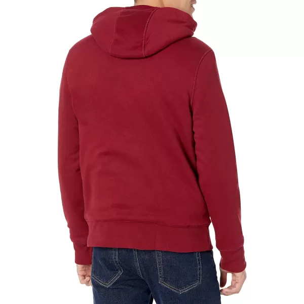 Amazon Essentials Mens SherpaLined Pullover Hoodie SweatshirtRed