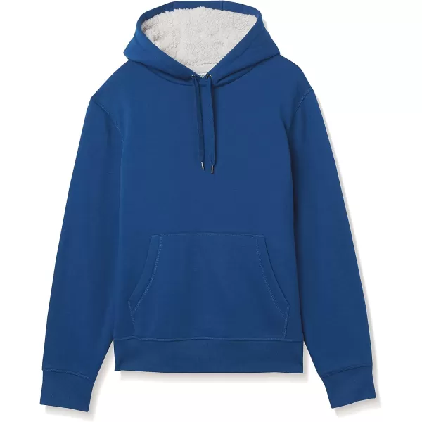 Amazon Essentials Mens SherpaLined Pullover Hoodie SweatshirtTeal Blue