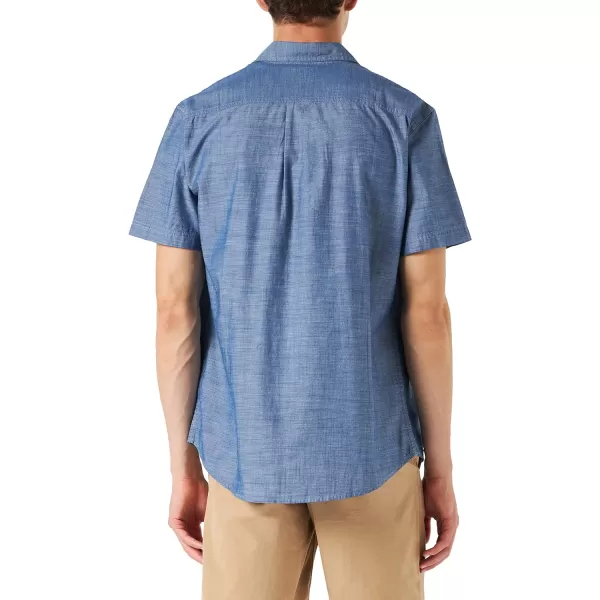 Amazon Essentials Mens ShortSleeve Chambray ShirtRinsed