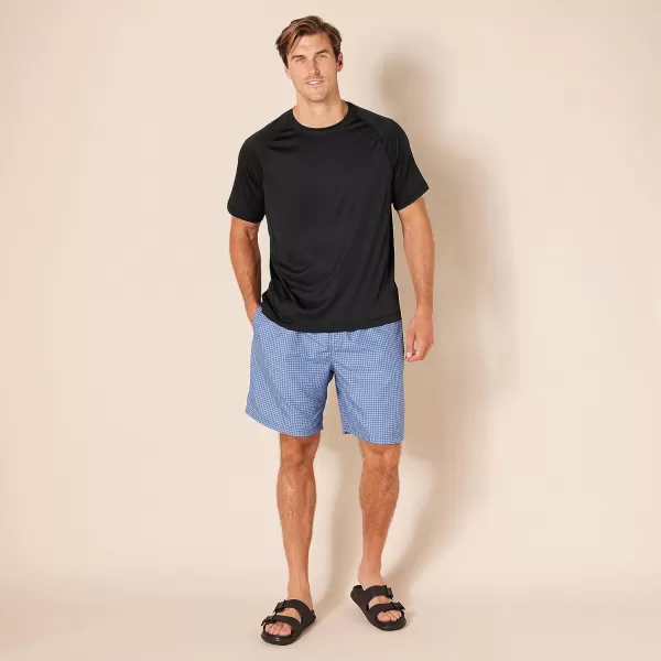 Amazon Essentials Mens ShortSleeve QuickDry UPF 50 Swim TeeBlack