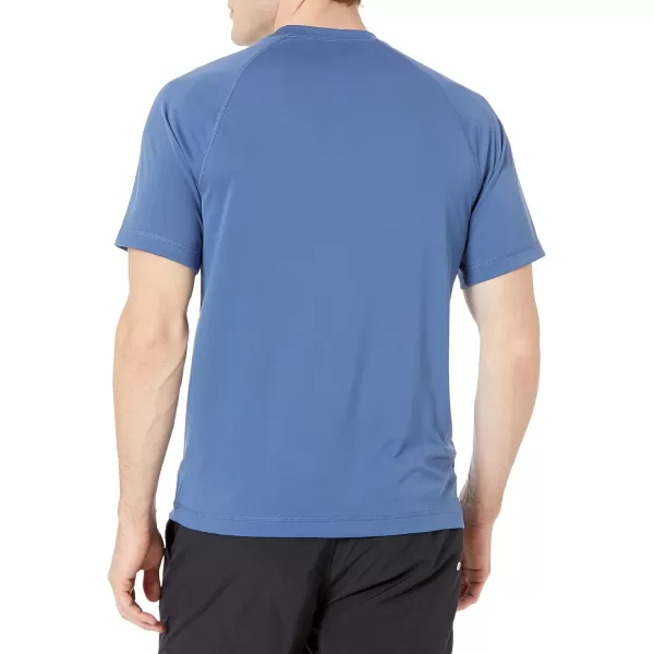 Amazon Essentials Mens ShortSleeve QuickDry UPF 50 Swim TeeBlue