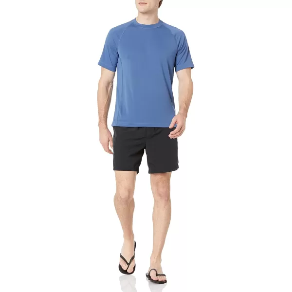 Amazon Essentials Mens ShortSleeve QuickDry UPF 50 Swim TeeBlue