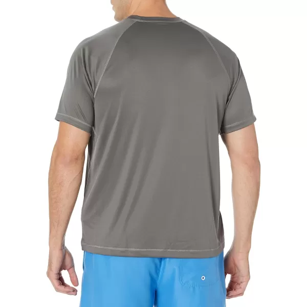 Amazon Essentials Mens ShortSleeve QuickDry UPF 50 Swim TeeCharcoal