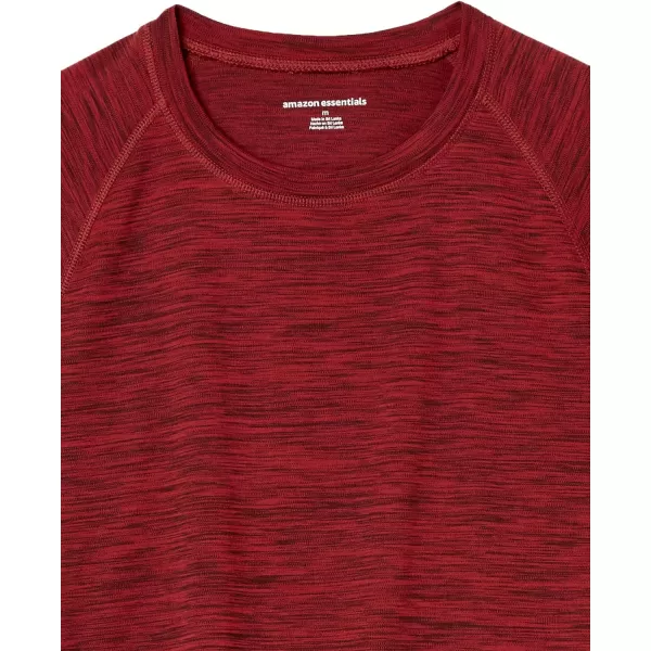 Amazon Essentials Mens ShortSleeve QuickDry UPF 50 Swim TeeRed Heather