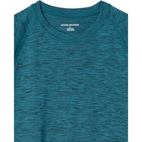 Amazon Essentials Mens ShortSleeve QuickDry UPF 50 Swim TeeTeal Blue
