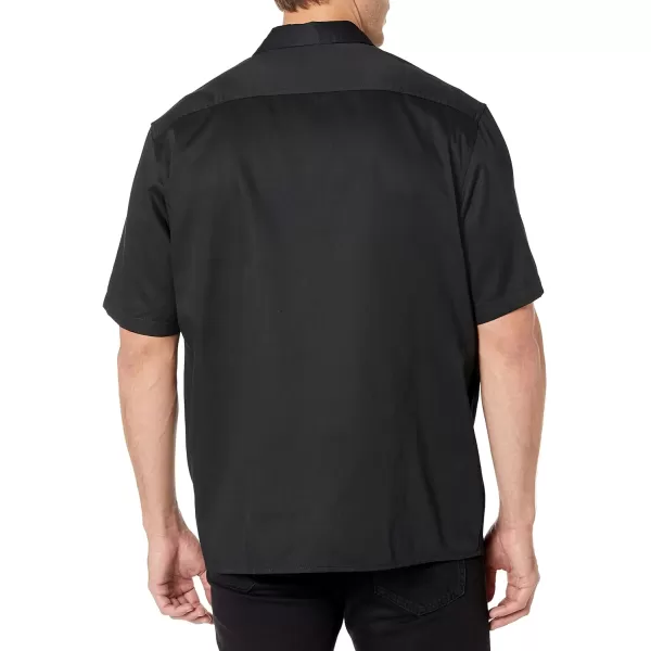 Amazon Essentials Mens ShortSleeve Stain and WrinkleResistant Work ShirtBlack