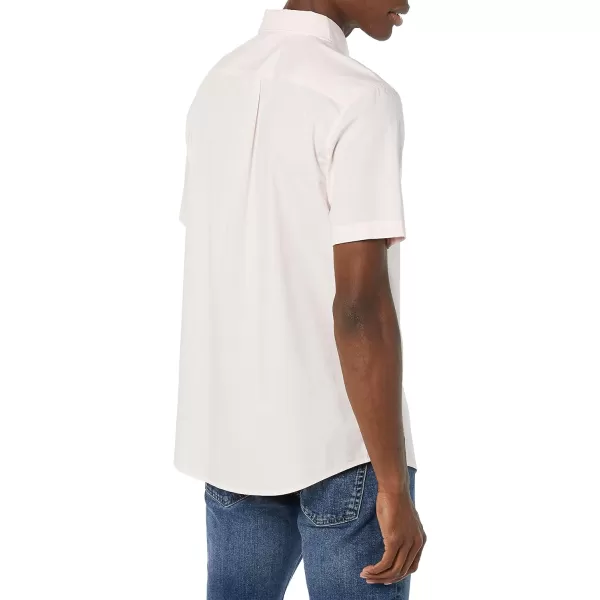 Amazon Essentials Mens ShortSleeve Stretch Poplin Shirt Available in Big amp TallPink