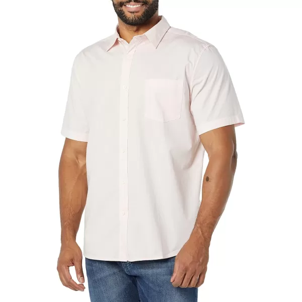 Amazon Essentials Mens ShortSleeve Stretch Poplin Shirt Available in Big amp TallPink