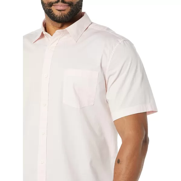 Amazon Essentials Mens ShortSleeve Stretch Poplin Shirt Available in Big amp TallPink