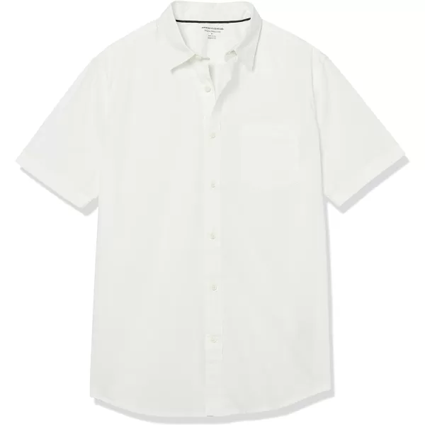 Amazon Essentials Mens ShortSleeve Stretch Poplin Shirt Available in Big amp TallWhite