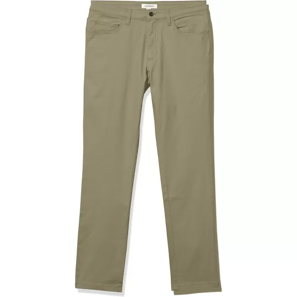 Amazon Essentials Mens SkinnyFit 5Pocket Comfort Stretch Chino Pant Previously GoodthreadsDark Olive