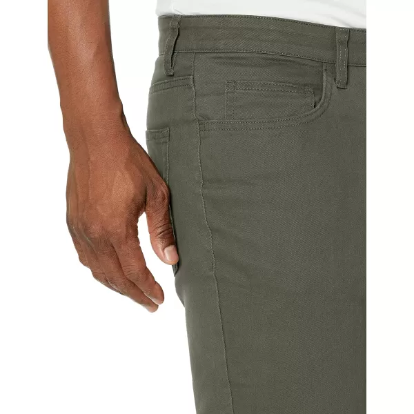 Amazon Essentials Mens SkinnyFit 5Pocket Comfort Stretch Chino Pant Previously GoodthreadsOlive