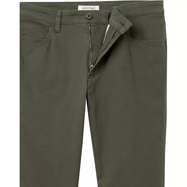 Amazon Essentials Mens SkinnyFit 5Pocket Comfort Stretch Chino Pant Previously GoodthreadsOlive