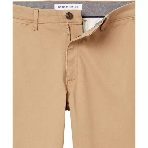 Amazon Essentials Mens SkinnyFit Casual Stretch Chino PantDark Khaki Brown