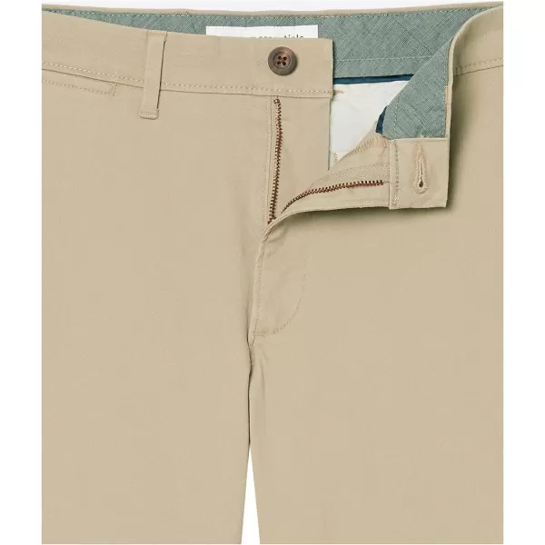 Amazon Essentials Mens SkinnyFit Casual Stretch Chino PantKhaki Brown