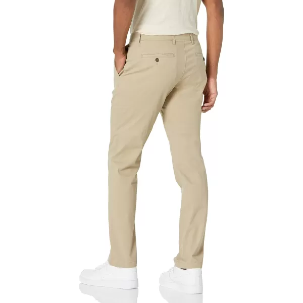 Amazon Essentials Mens SkinnyFit Casual Stretch Chino PantKhaki Brown