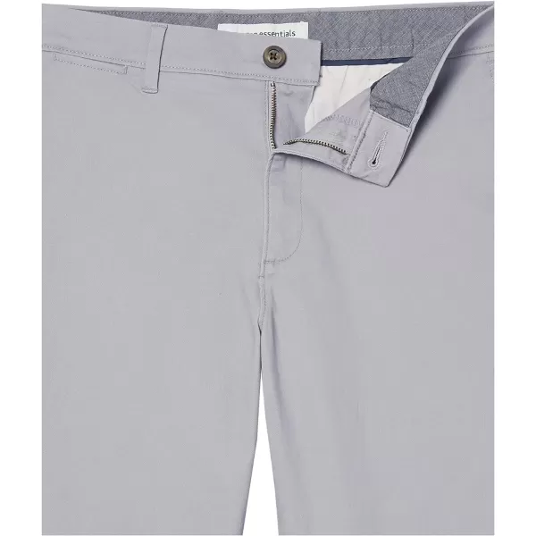 Amazon Essentials Mens SkinnyFit Casual Stretch Chino PantLight Grey