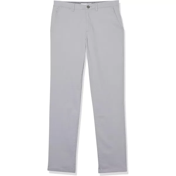 Amazon Essentials Mens SkinnyFit Casual Stretch Chino PantLight Grey