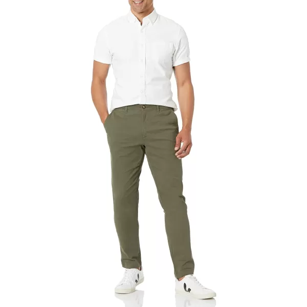 Amazon Essentials Mens SkinnyFit Casual Stretch Chino PantOlive