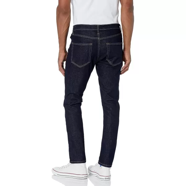 Amazon Essentials Mens SkinnyFit Comfort Stretch Jean Previously GoodthreadsDark Blue Rinsed