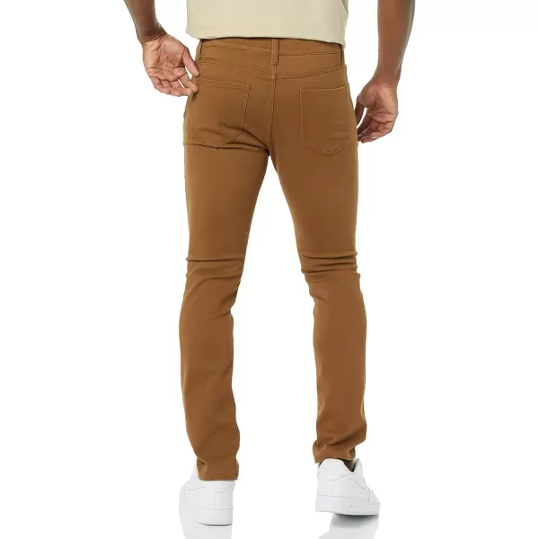 Amazon Essentials Mens SkinnyFit Stretch JeanDark Khaki Brown