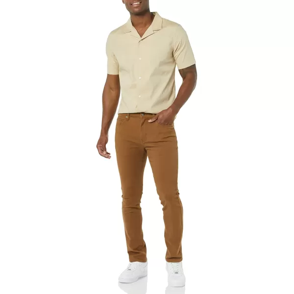 Amazon Essentials Mens SkinnyFit Stretch JeanDark Khaki Brown